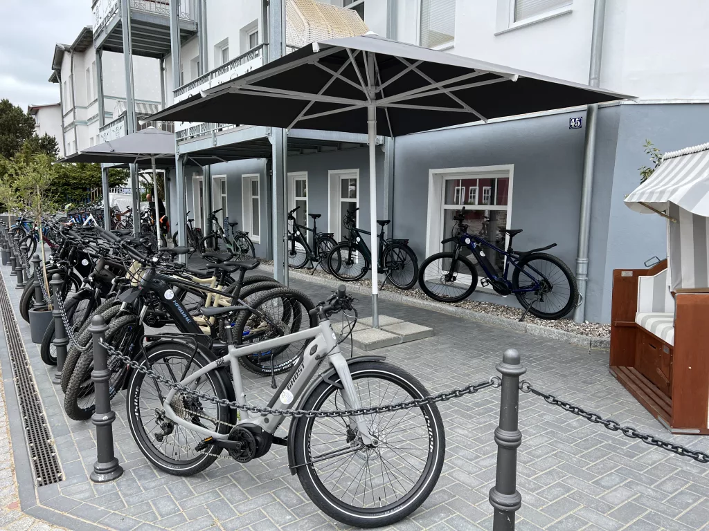 Fahrradverleih Sellin Wilhelmstrasse gleich in der Nähe der Ferienwohnung 